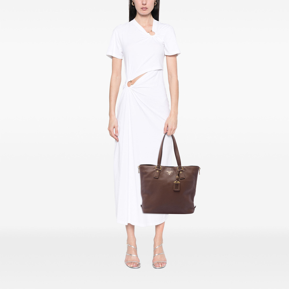 Pre-Loved Prada Vitello Daino Side Zip Shopper Tote - Picture 6 of 6